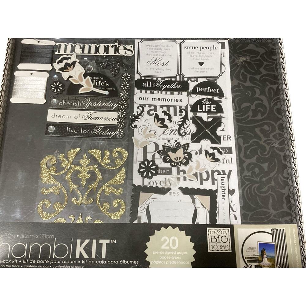 Me & My Big ideas WEDDING FAMILY Scrapbooking Kit Mambi NEW Black & White